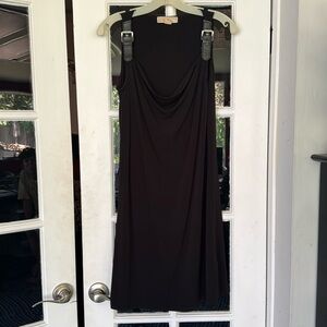Michael Kors sleeveless dress with buckle accents on shoulder
